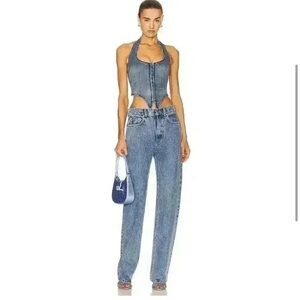 Miaou Denim Halter Vest
